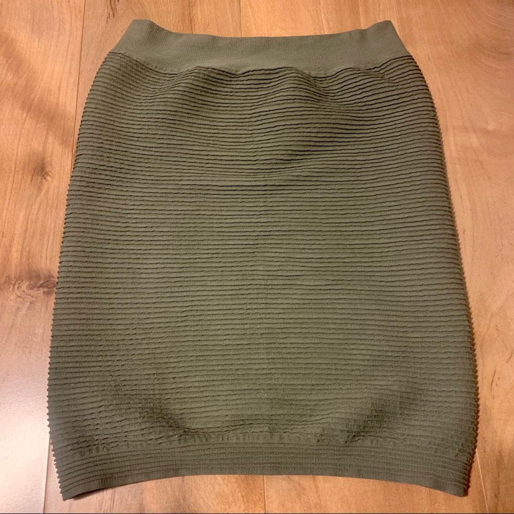 Bebe Olive Bodycon Skirt